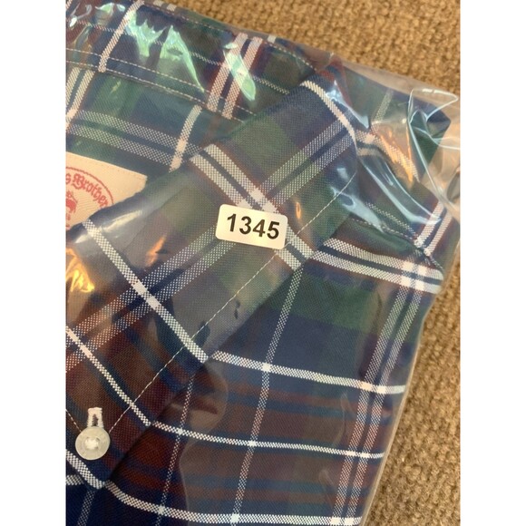 Brooks Brothers Shirt Mens M Red Fleece Long Sleeve Oxford Cotton Preppy Plaid - Picture 8 of 8